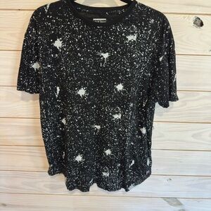 Phat Farm Black Tee with White Splatter